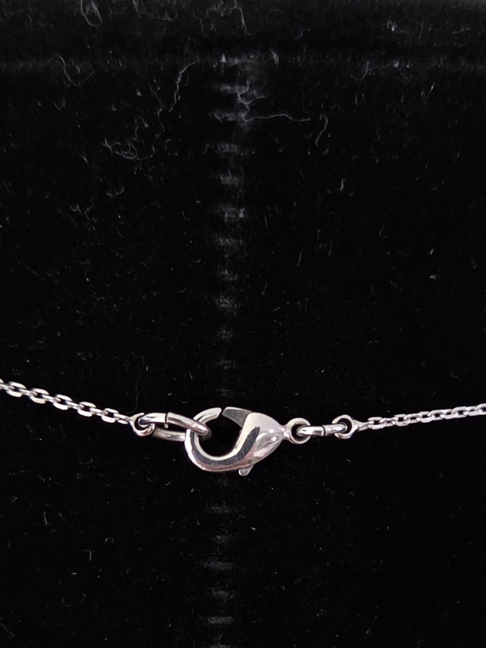 Sterling Bar Pendant Necklace with Vertical CZ Accents - Silver - Picture 3 of 6